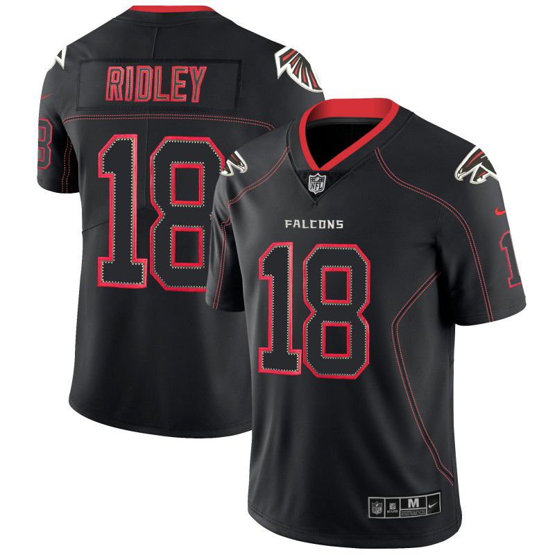 Men Atlanta Falcons #18 Ridley Nike Lights Out Black Color Rush Limited NFL Jerseys->buffalo bills->NFL Jersey